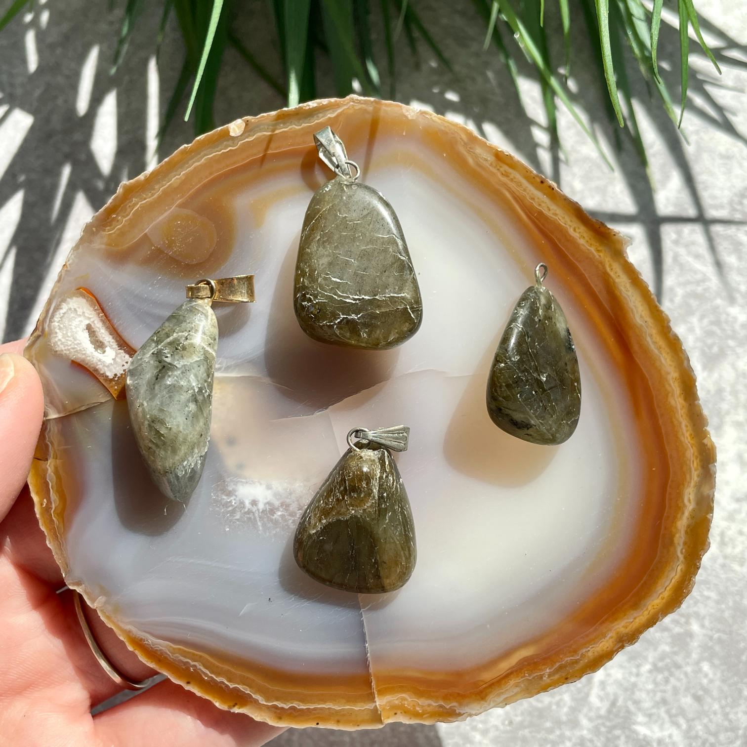 Tumbled Mini Pendant - Labradorite Tumbled Mini Pendant - Labradorite